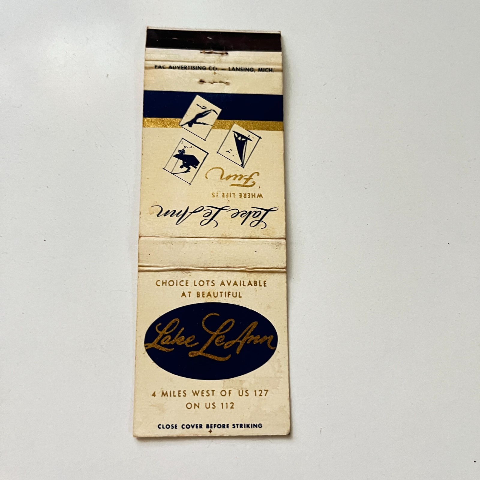 Lake Le Ann Choice Lots Vintage Matchbook Cover TMB91-6