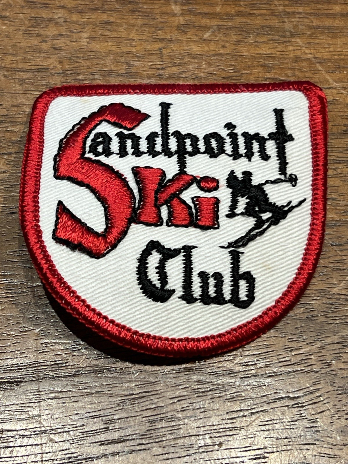 Vintage 1963 Schweitzer Mountain Ski Resort Patch 2 5/8” tall x 2 5/8” wide