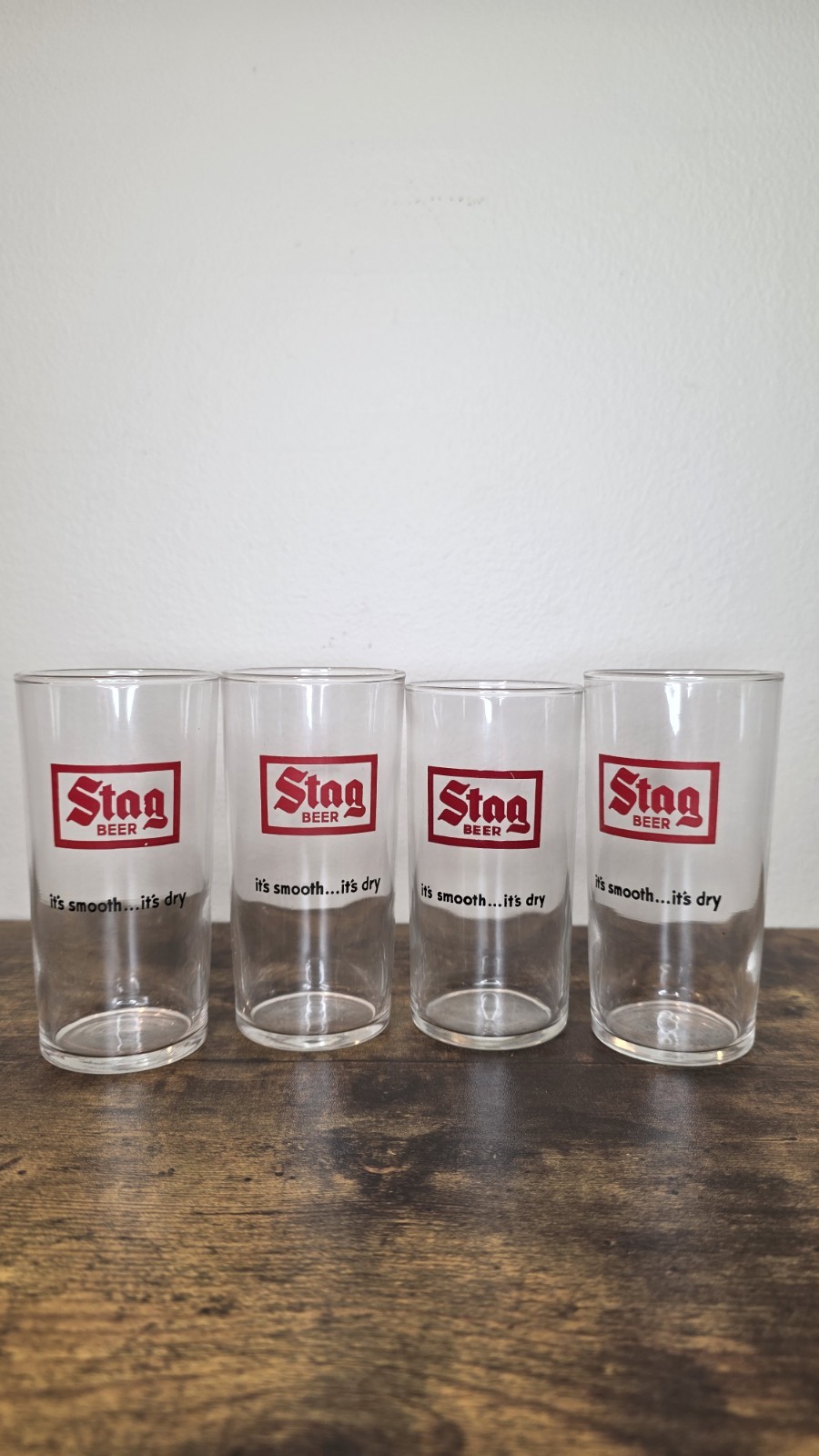 vintage 50-60s Stag Beer  Glass Belleville, IL - It\'s Smooth...it\'s dry
