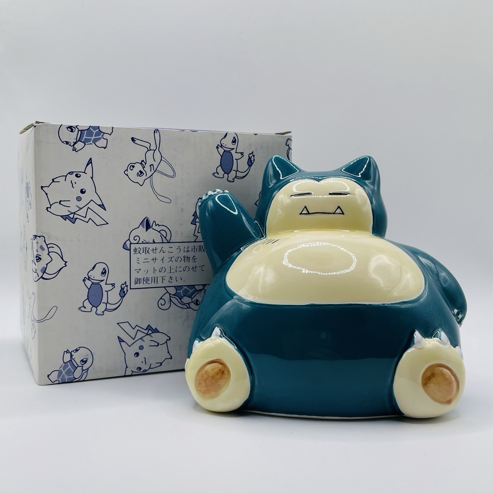 Pokemon Snorlax Ceramic Figure Mosquito Coil Holder 1998 Nintendo Vintage Japan