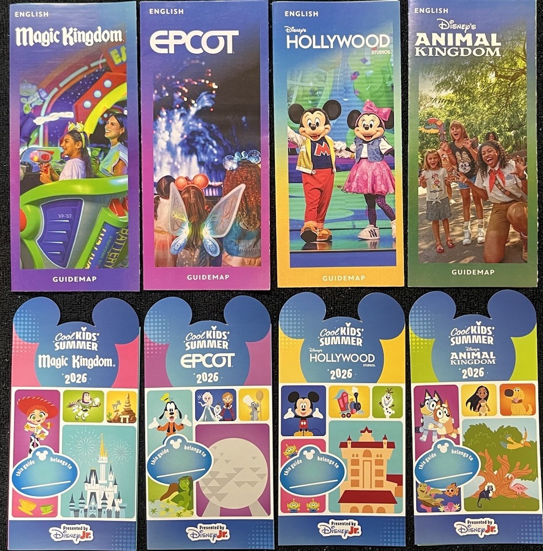 2026 Walt Disney World Theme Park Maps 4 Guide Maps 4 Cool Kids Summer Maps WDW