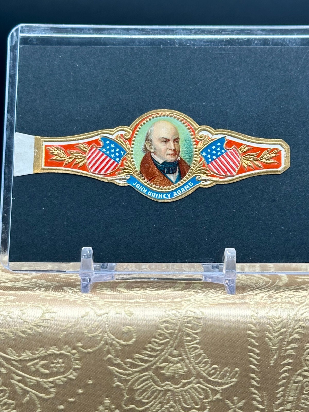1825-1829 John Quincy Adams U.S. President Cigar Band - Vintage Historical Relic