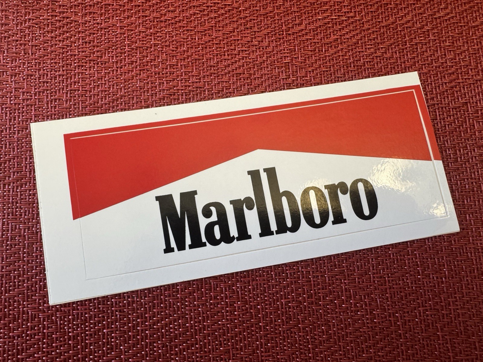 Marlboro Vendor Retail Display Glossy Vinyl Sticker Tobacco Promo Advertising Marlboro Vendor Retail Display Glossy Vinyl Sticker Tobacco Promo Advertising