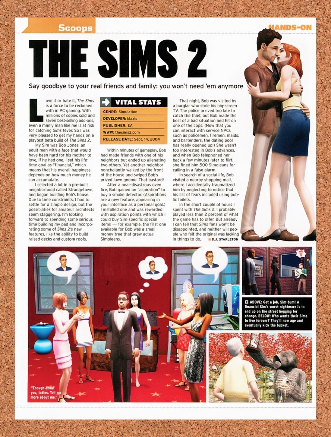 2004 Sims 2 PC Original Advertisement / Retro Promo vr1 2004 Sims 2 PC Original Advertisement / Retro Promo vr1