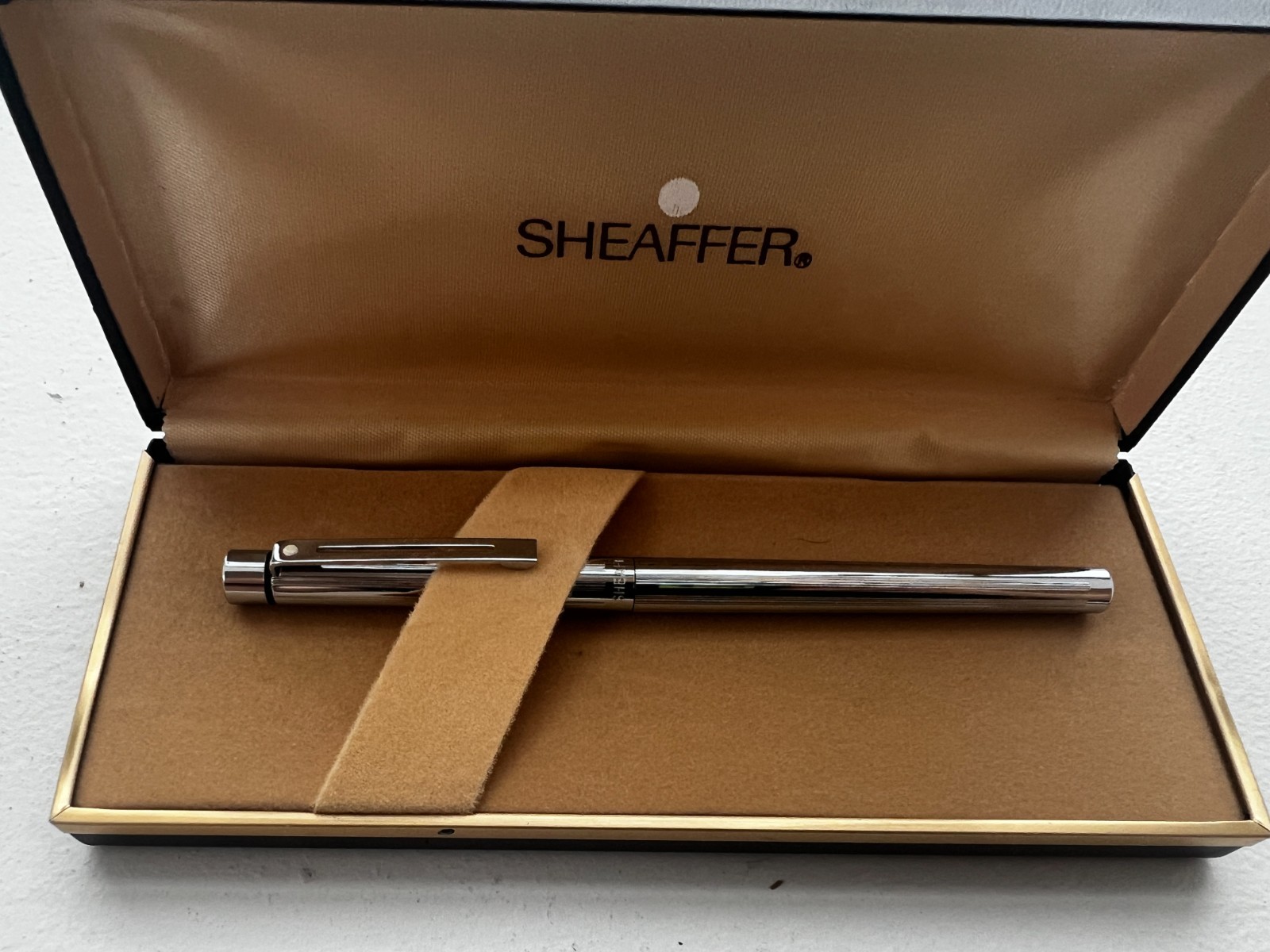Vintage Sheaffer Slim Targa Imperial Gold Plated Fountain Pen