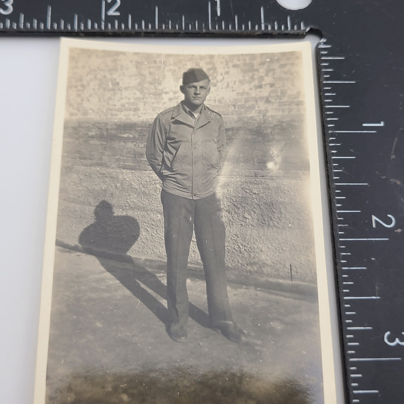 Sheboygan WI Wisconsin Man WWII Soldier Uniform Army 1940s Vintage Photo Sheboygan WI Wisconsin Man WWII Soldier Uniform Army 1940s Vintage Photo