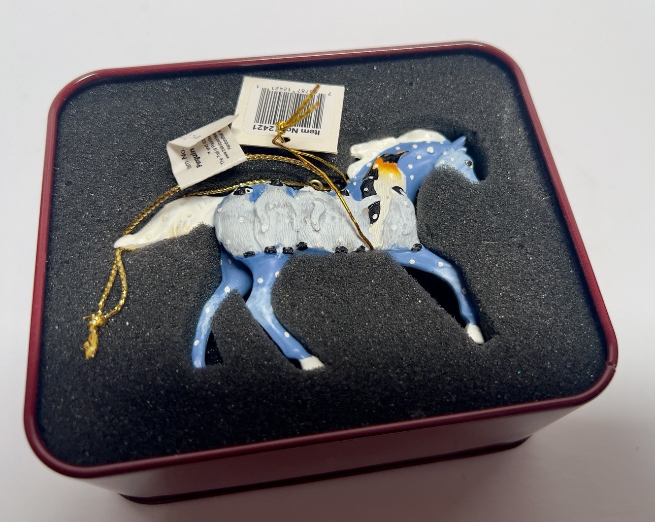 Westland Trail Of The Painted Ponies Penguin Express Ornament *Retired* With Tin