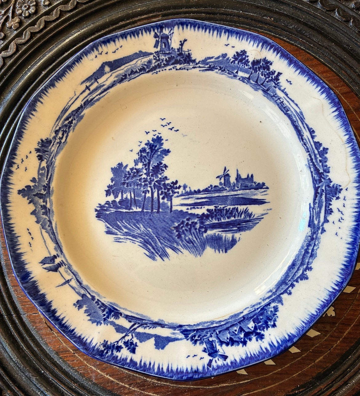 Antique Vintage Royal Doulton Norfolk Blue 7 1/4