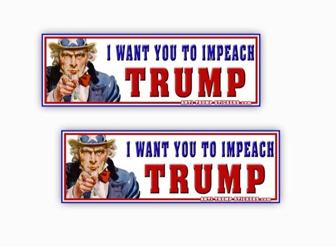 I Want You To IMPEACH TRUMP 20 BUMPER STICKERS Decals ANTI Trump Uncle Sam 20PK I Want You To IMPEACH TRUMP 20 BUMPER STICKERS Decals ANTI Trump Uncle Sam 20PK