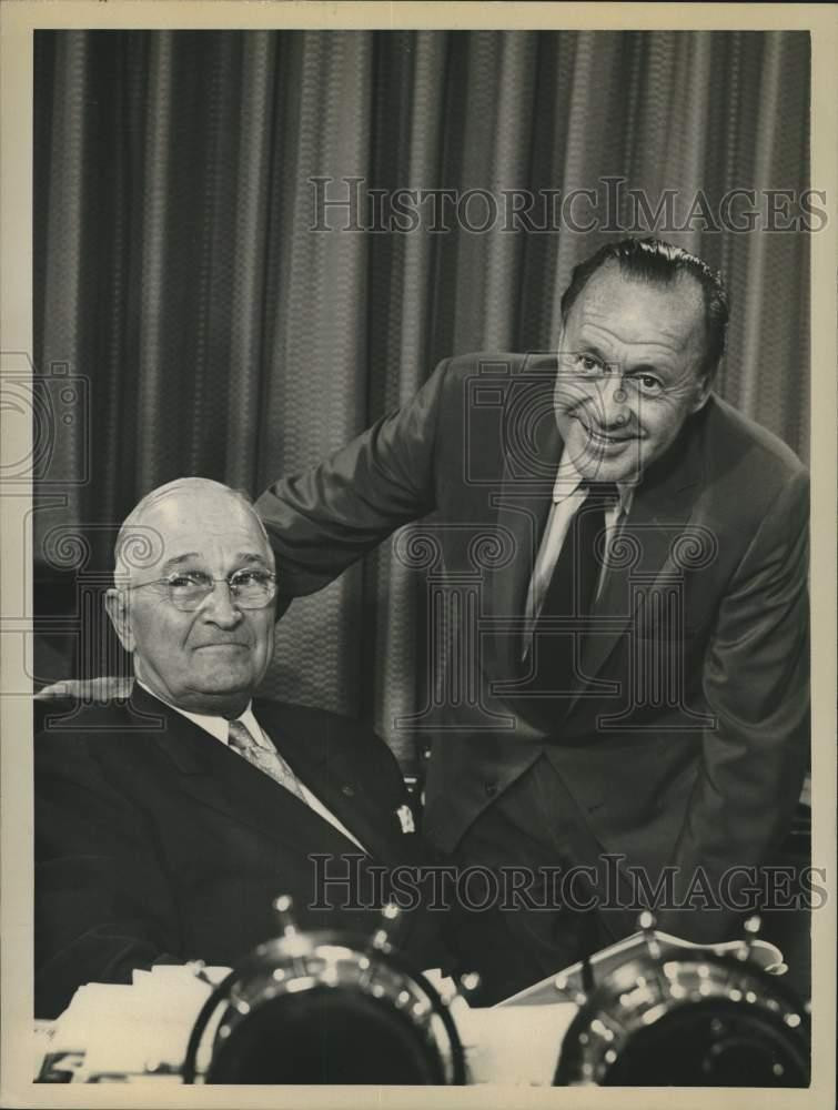 1959 Press Photo Harry Truman and Jack Benny on CBS\' The Jack Benny Program.
