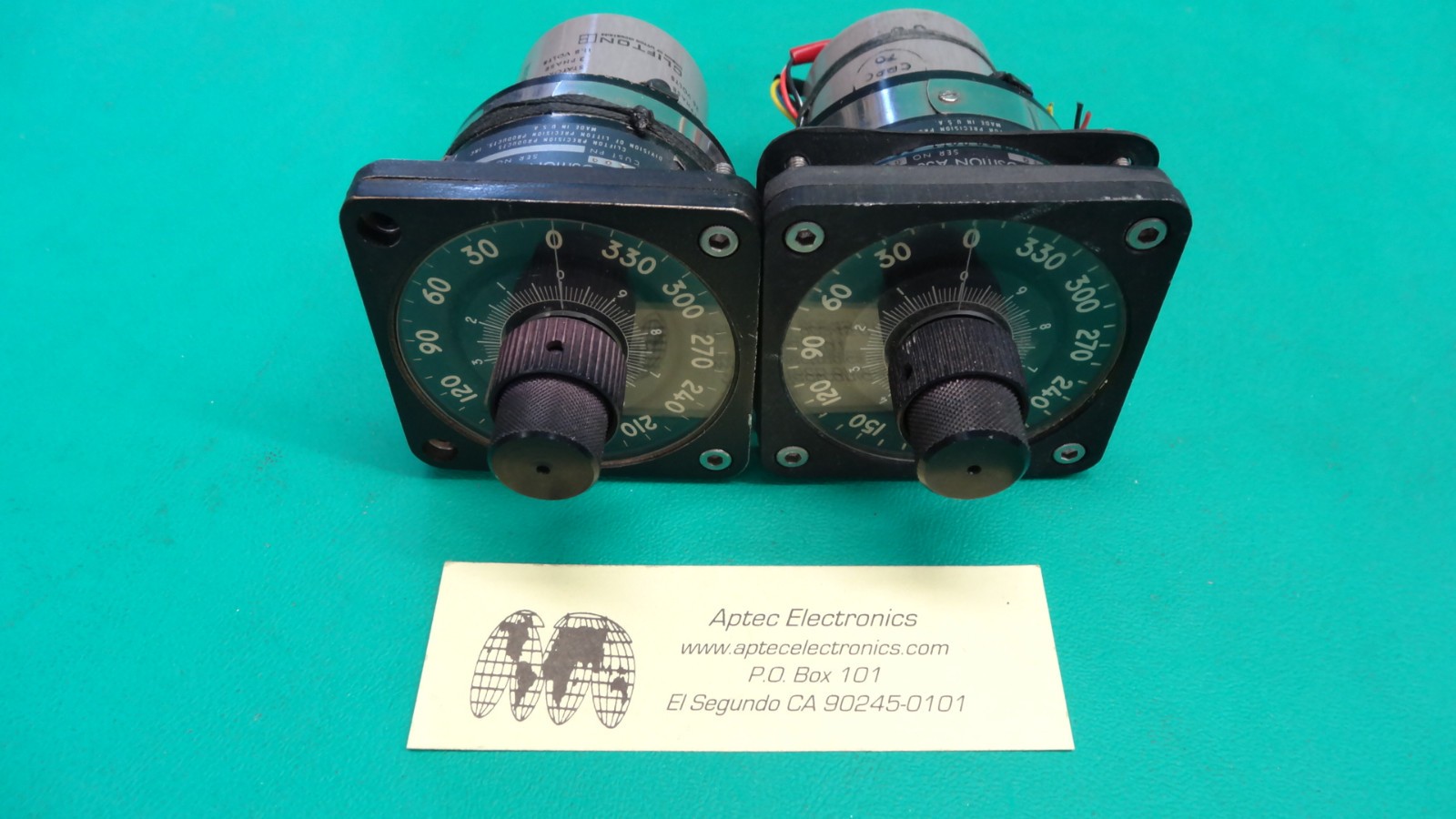 2 Vintage CLIFTON ANGLE POSITION ASSEMBLIES p/n 435-1-109 w/CGH-15-FS-5 synchro