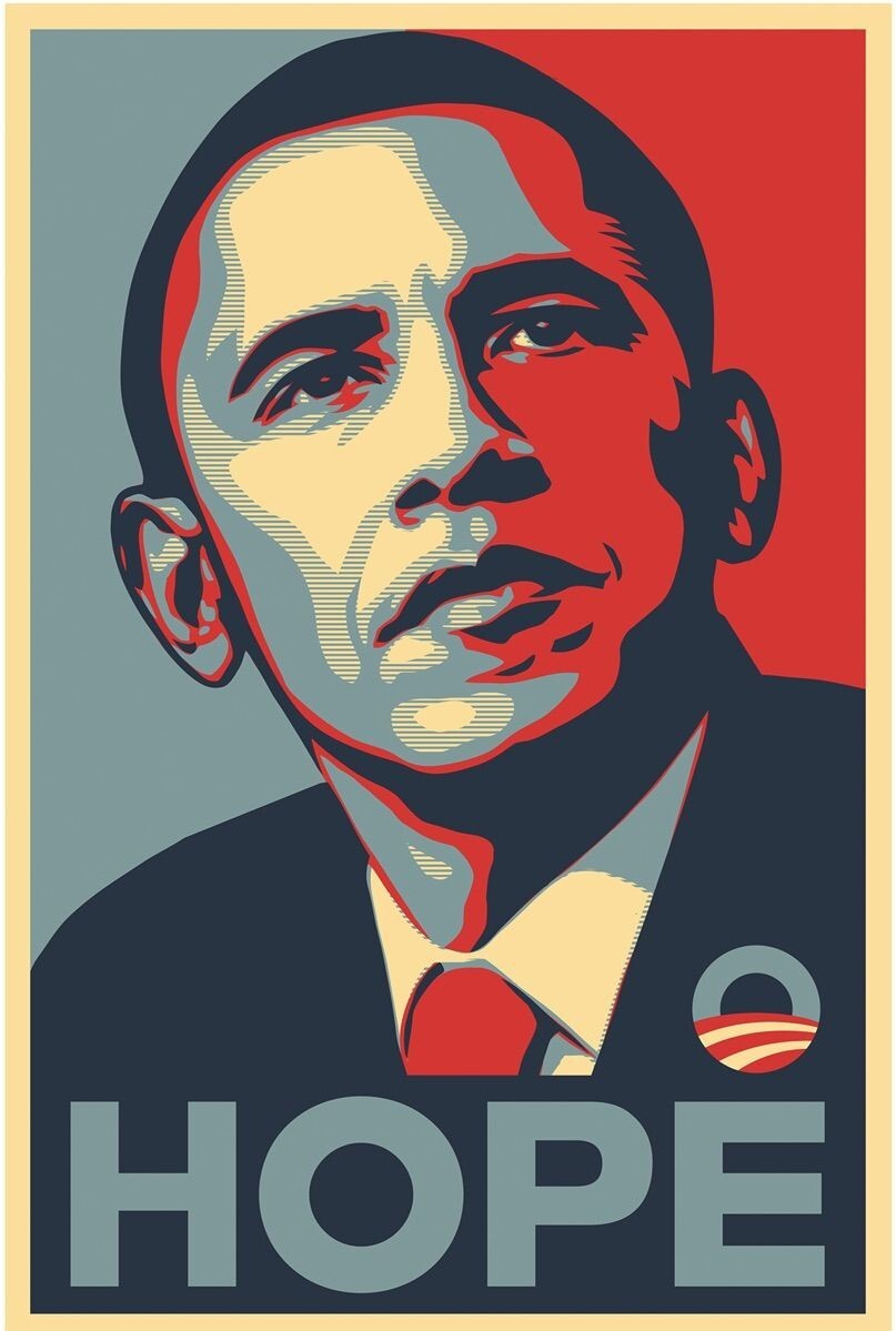 Barack Obama 2008 HOPE Replica Campaign Bumper Sticker