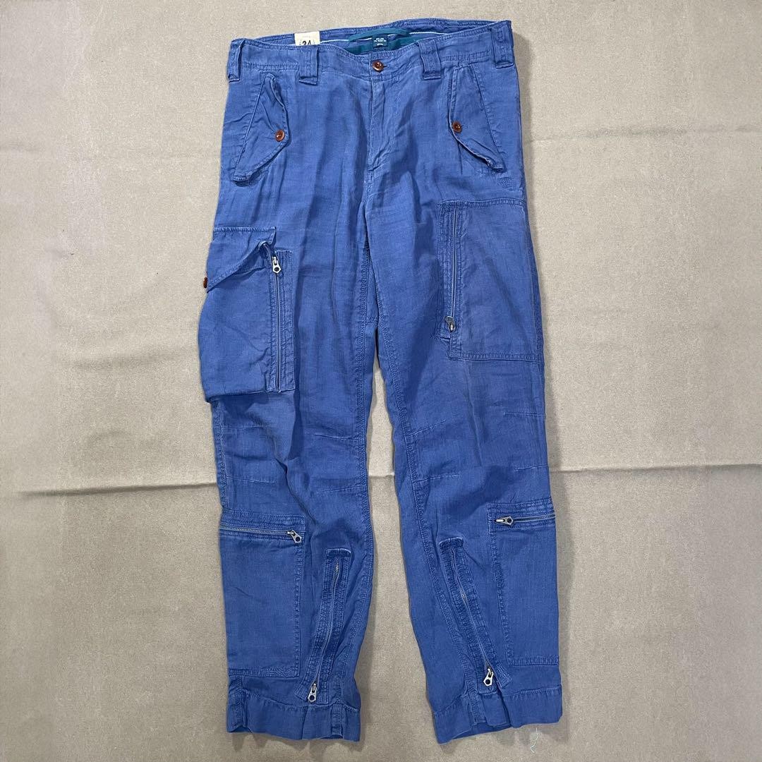 Vintage Ralph Lauren Men Pants 90S Parachute Linen Silk Old Limited Edition VHTF