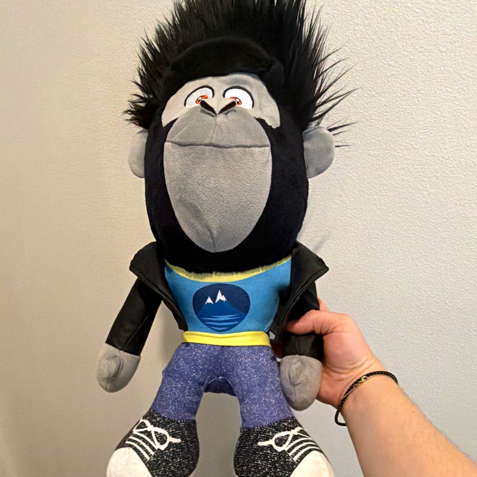 Illumination Sing 2 Gorilla Black Gray Blue Yellow Plush Stuffed Animal
