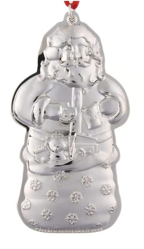 2024 Santa by Wallace Sterling Silver Christmas Ornament 8th Edition 2024 Santa by Wallace Sterling Silver Christmas Ornament 8th Edition
