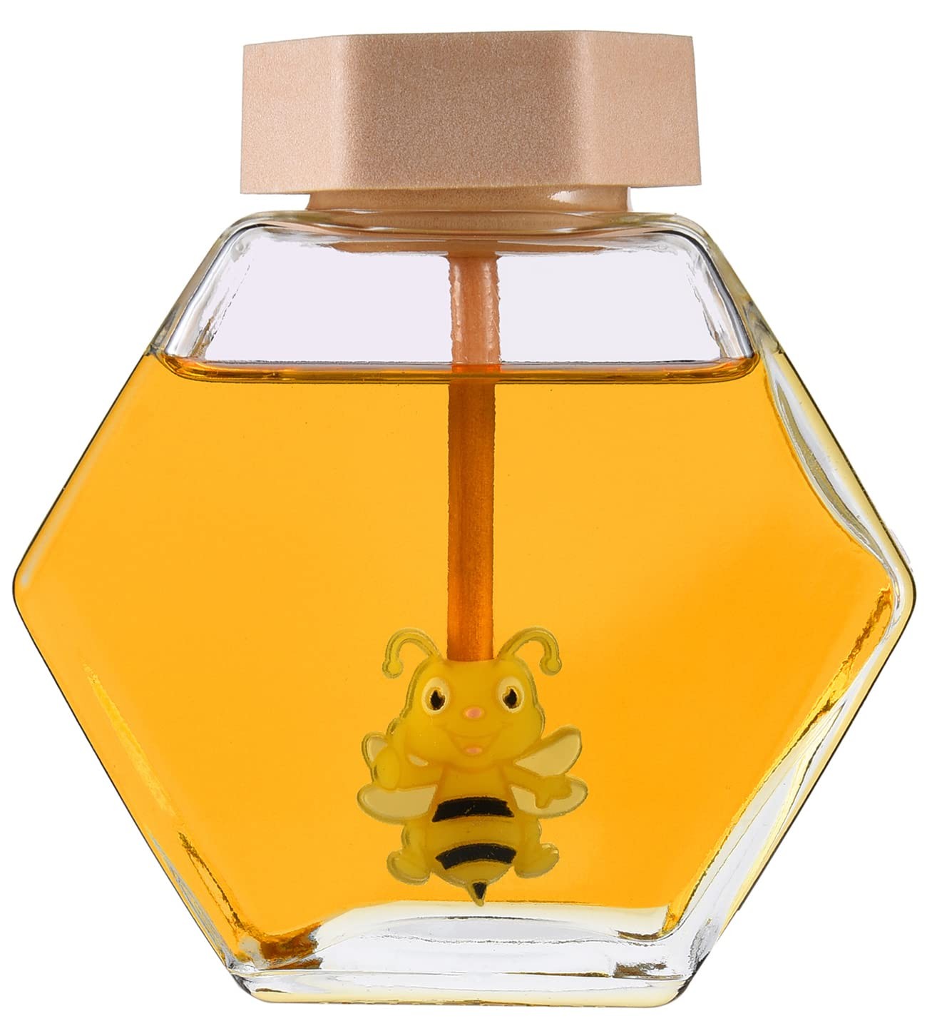 Honey Jar set with Dipper airtight Lid Sticks - honey containers for party fa...
