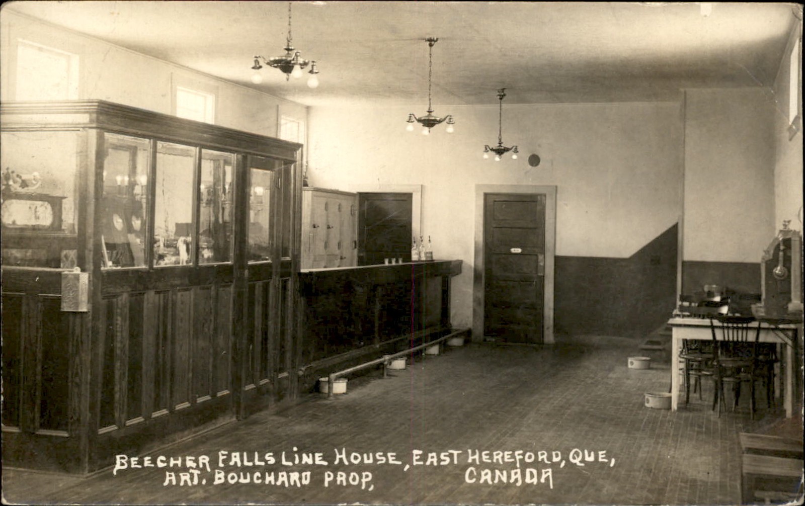 East Hereford QC Line House Interior c1910 Real Photo Vintage Postcard bhn