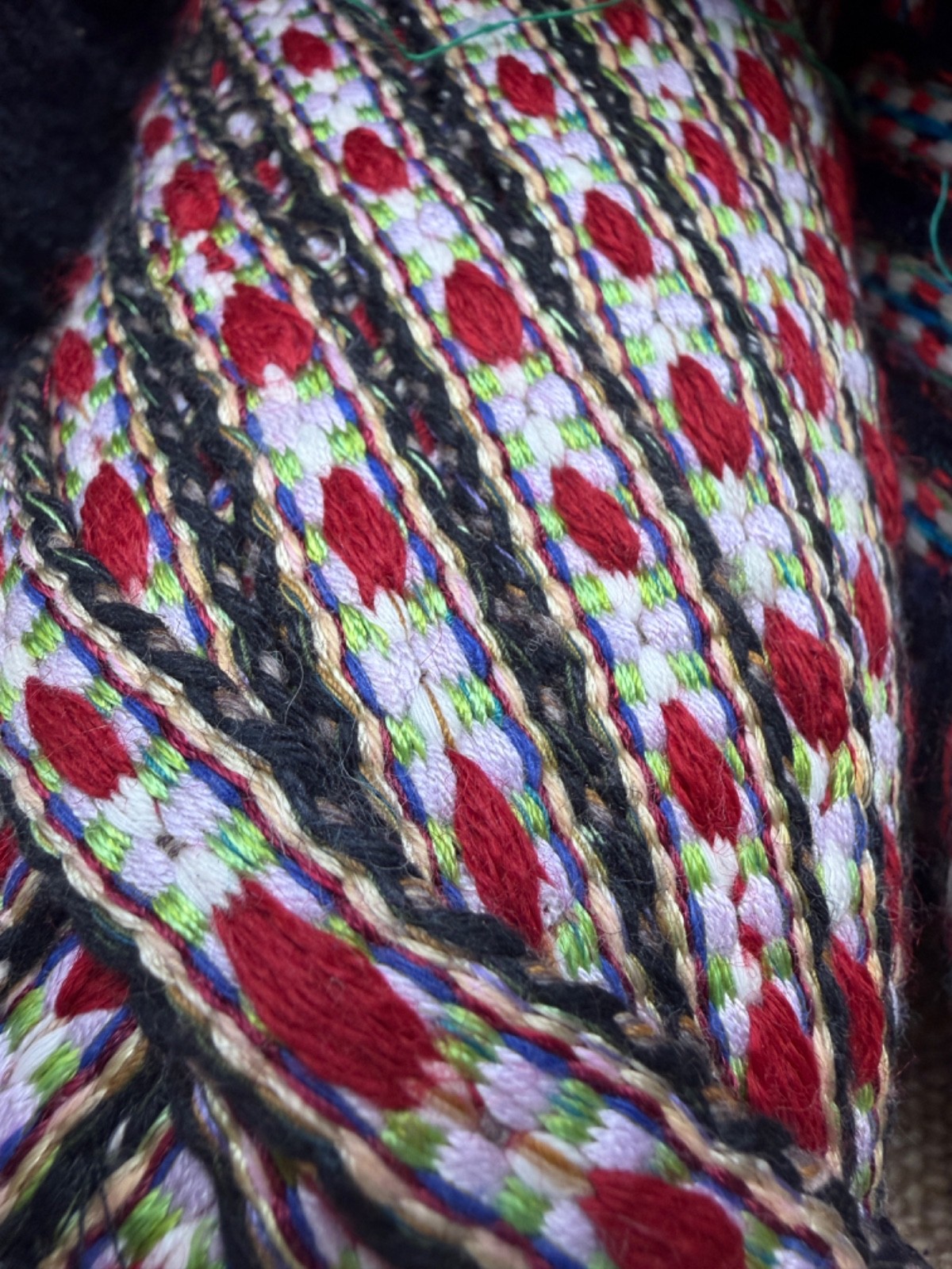 Vintage Handwoven Cotton Trim 1 Yard Woven Ribbon Antique Textile
