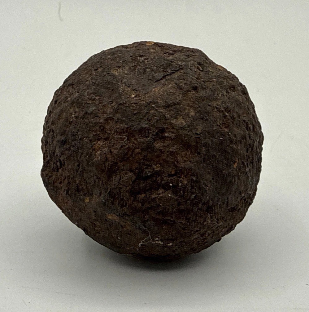 Antique Cast Iron Cannonball  Aprox 1  lb ~2\
