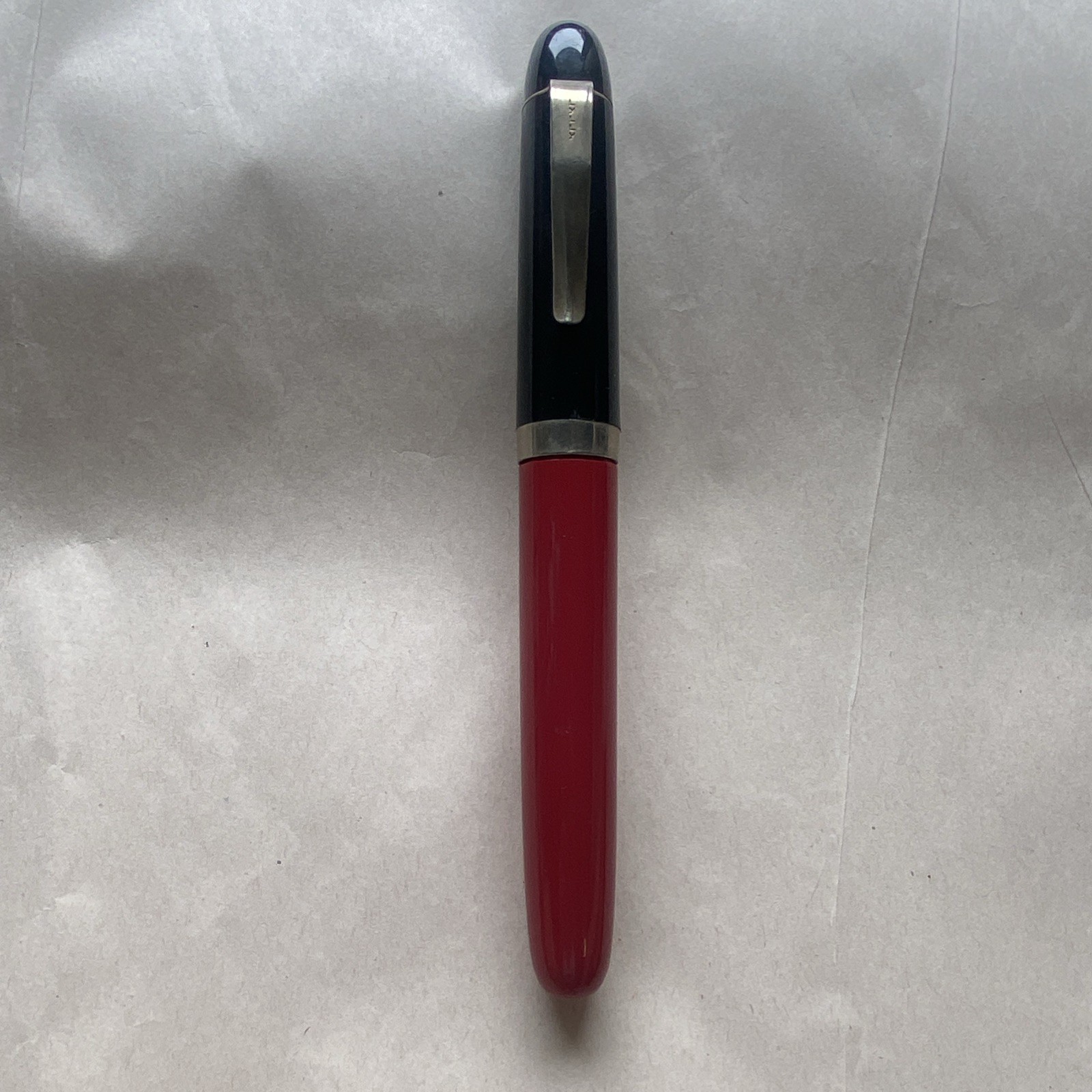 Giant Lylly Figural Fountain Ballpoint Pen - Red & Black - Vintage 