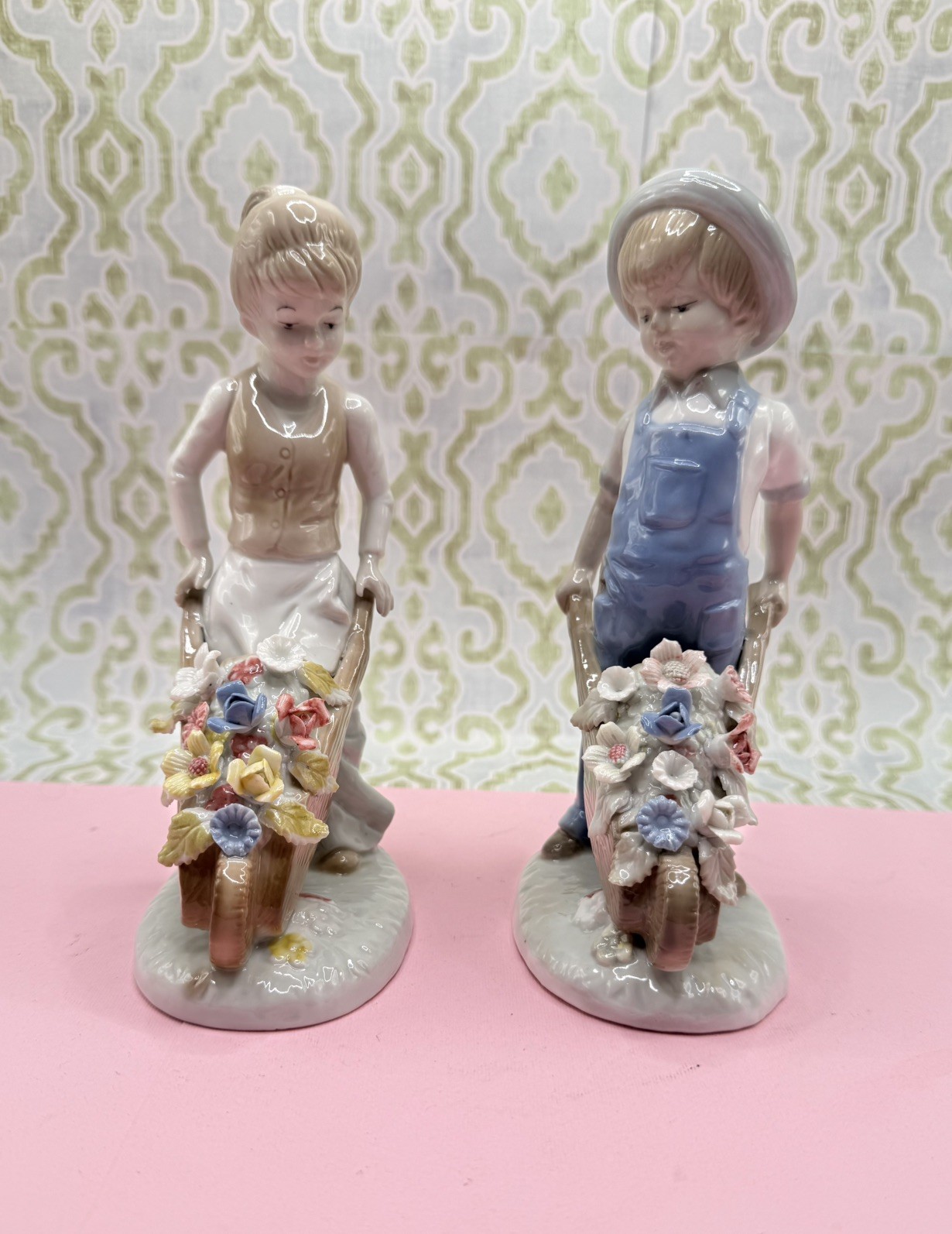 Vintage Lenwile Ardalt Porcelain Figurines Boy & Girl 