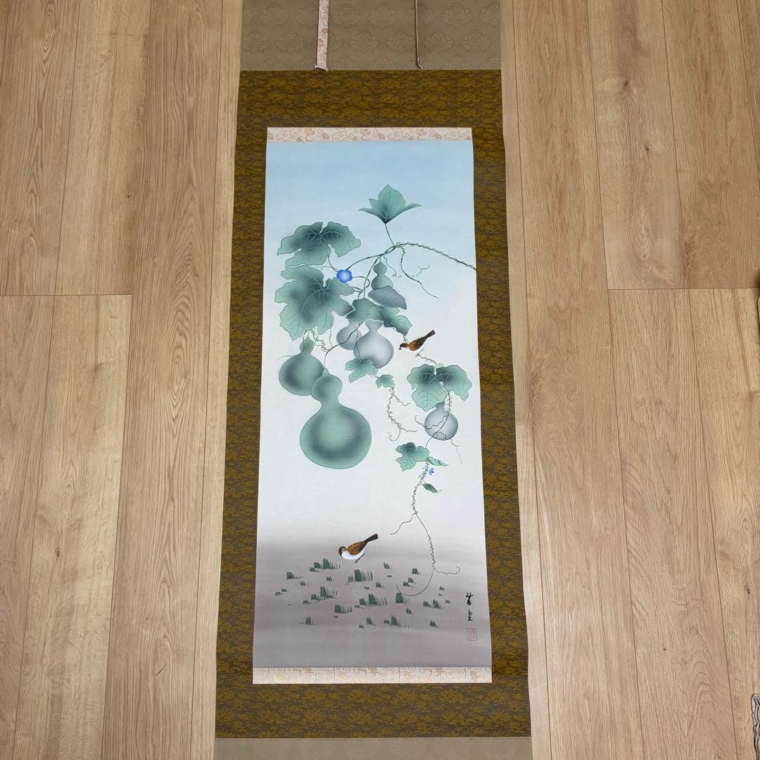 Japanese Hanging Scroll, Autumn & Year-round Lucky Motifs, Good Condition