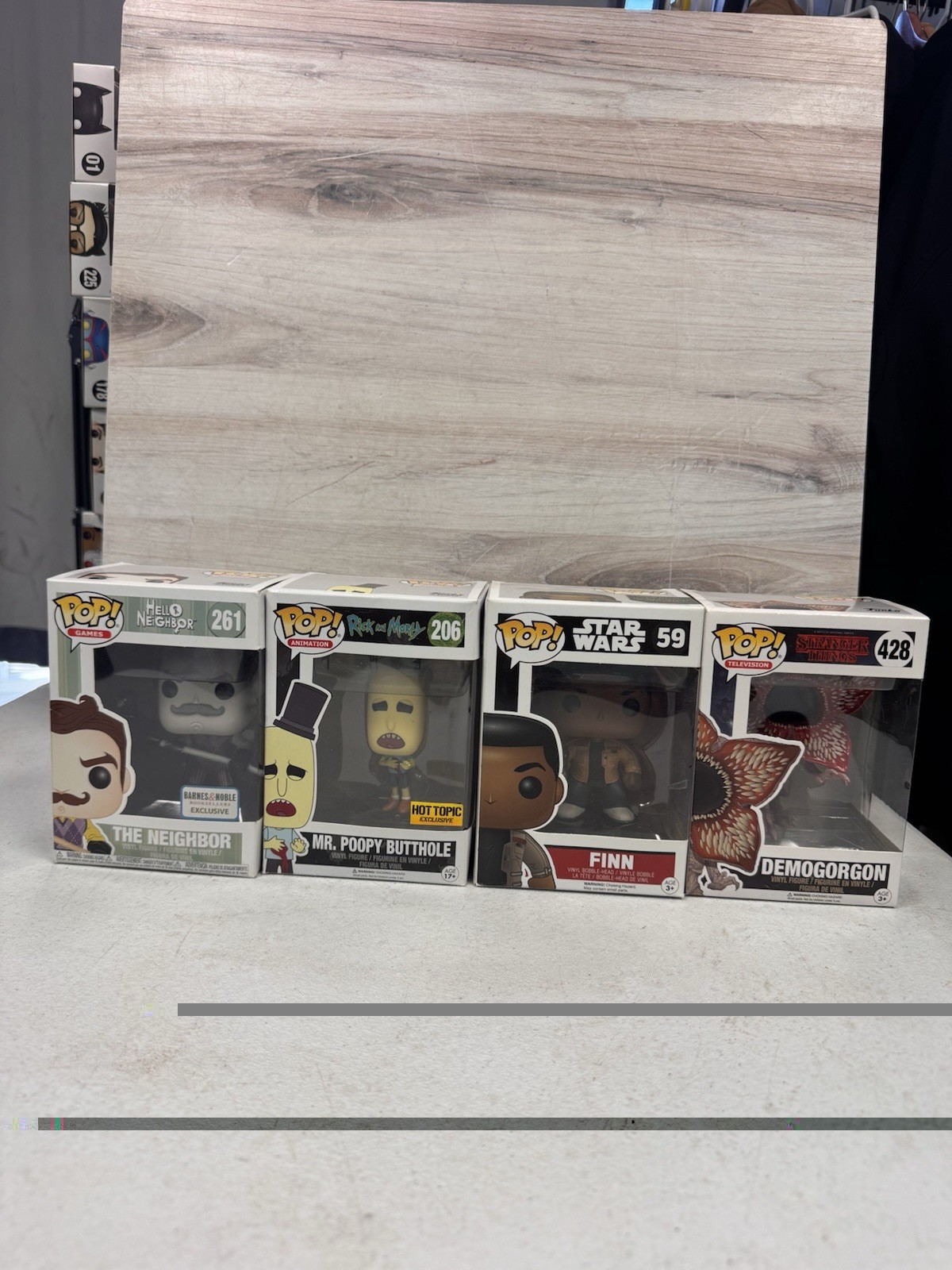 Collection Of 4 Misc Funko Pop #261, #206, #59, #428 In Boxes Collection Of 4 Misc Funko Pop #261, #206, #59, #428 In Boxes