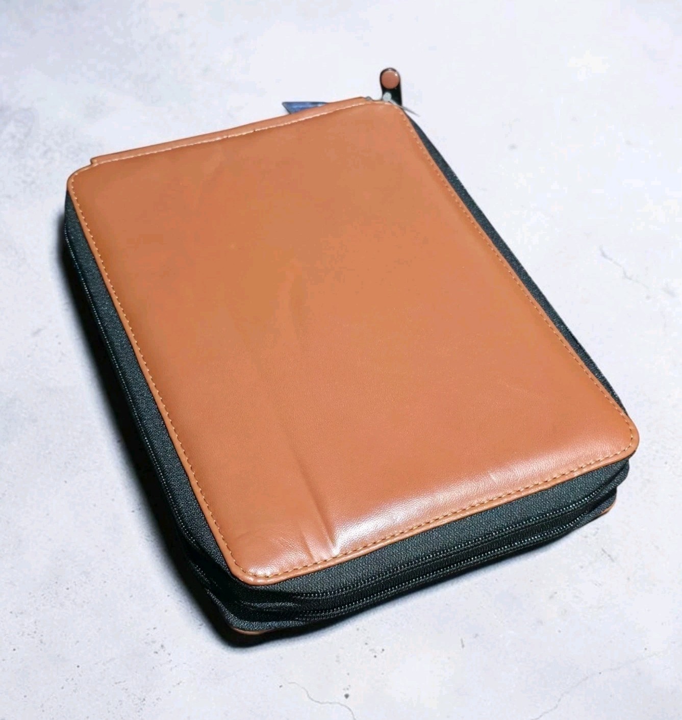 Creative Mark Leather 120 Pencil Case Cognac Organizer - New (Cosmetic Flaws)