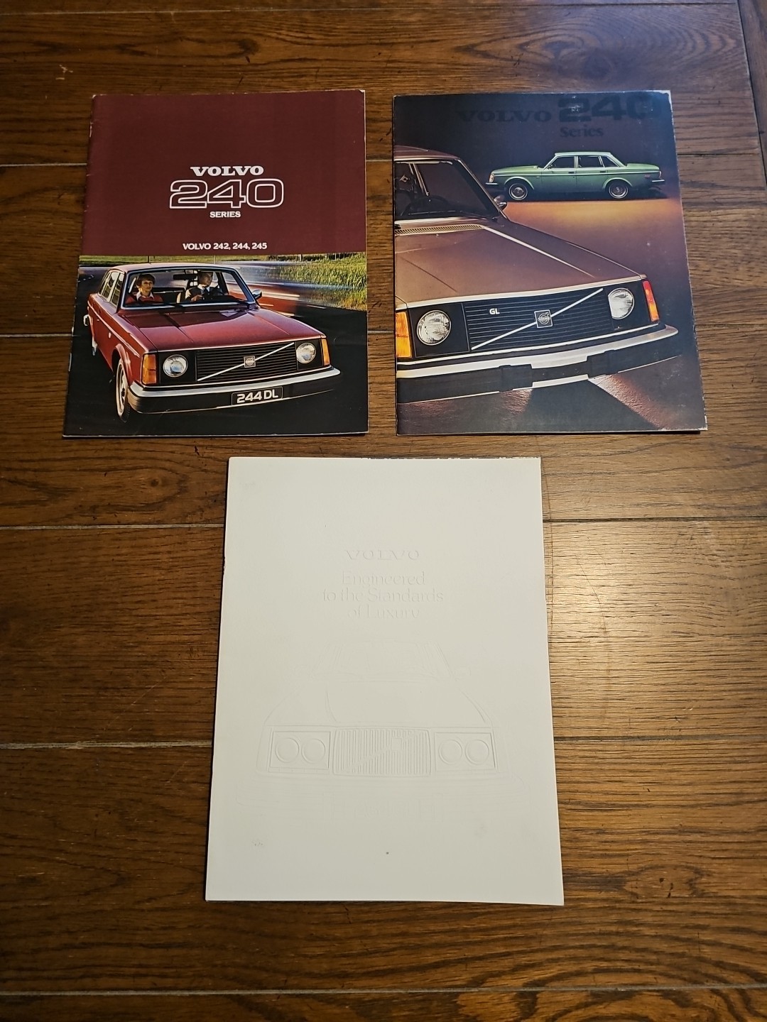 3 Vintage 1975-1977 VOLVO 240 Series Dealer Sales Brochure Advertising Booklet