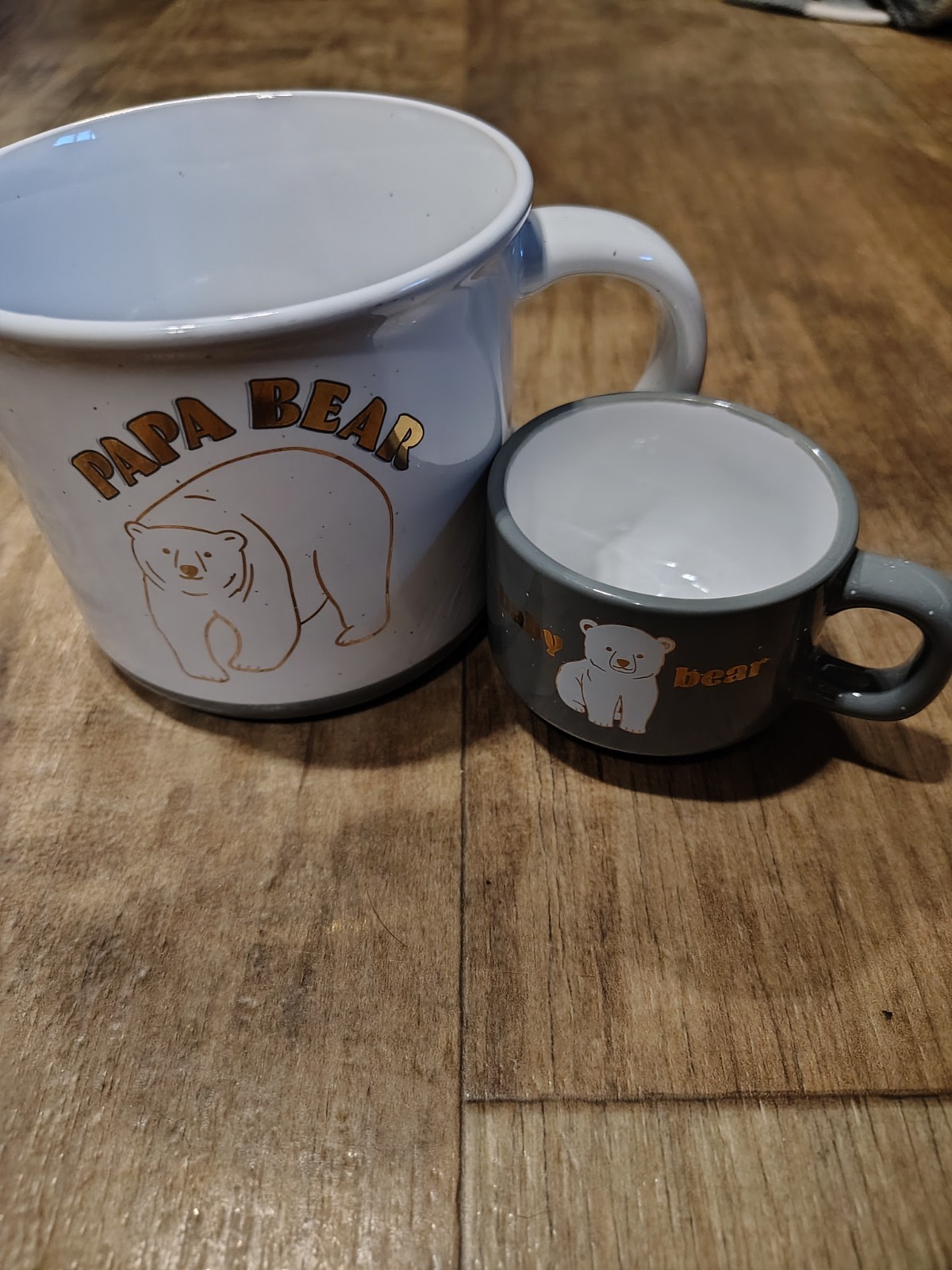2 Mug Set Papa Bear Baby Bear Excellent Pre-owned Condition #213