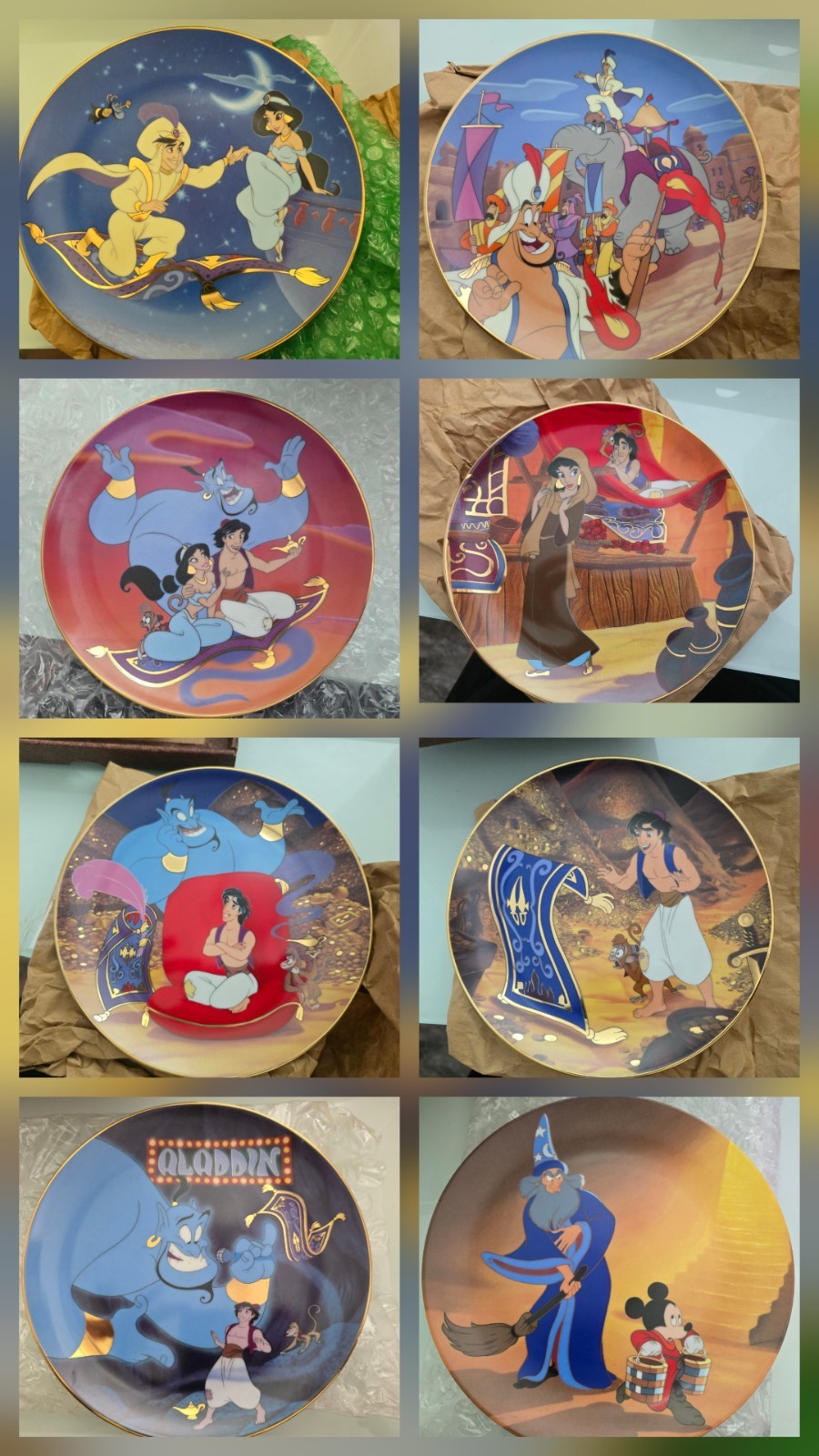 Disney\'s Alladin Collector Plates -Bradford Exchange