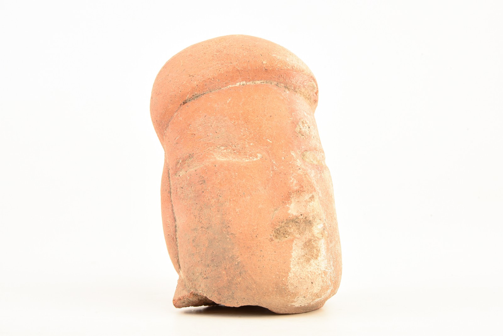 Pre-Columbian Mesoamerica West Mexico Sculpted Terracotta Head 3rd to 8th Cty