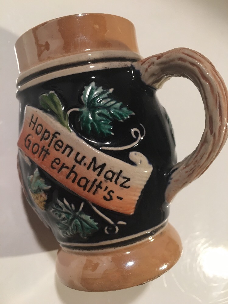 German Pottery Beer Stein Germany. 4 German Pottery Beer Stein Germany. 4