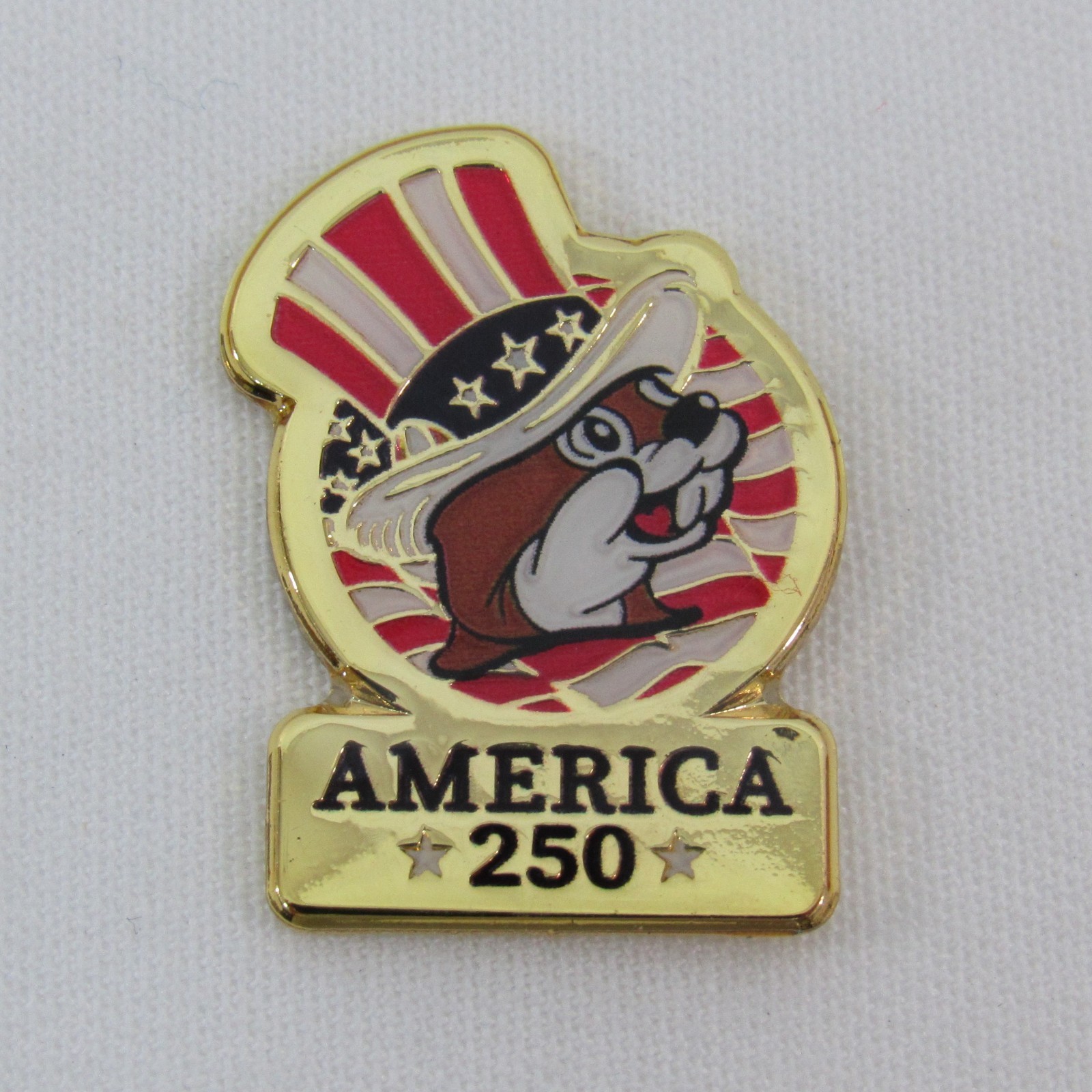 BUC-EE'S Lapel Pin 4th of July America 250 Beaver Souvenir BUC-EE'S Lapel Pin 4th of July America 250 Beaver Souvenir