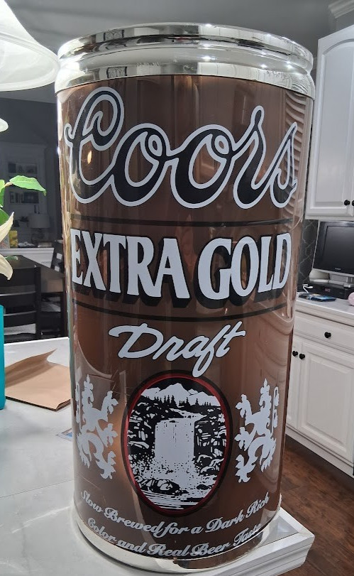 Rare Vintage Everbrite Coors Extra Gold  Beer Can Light Up Sign 90’s 27” Works