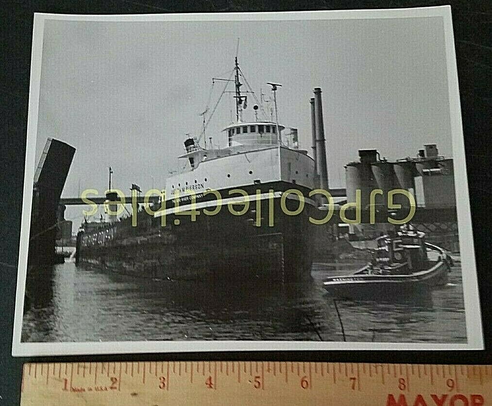 B/W SHIP OCEAN LINER BOAT photo #JUDITH PIERSON SOO  RIVER COMPANY RAILROAD