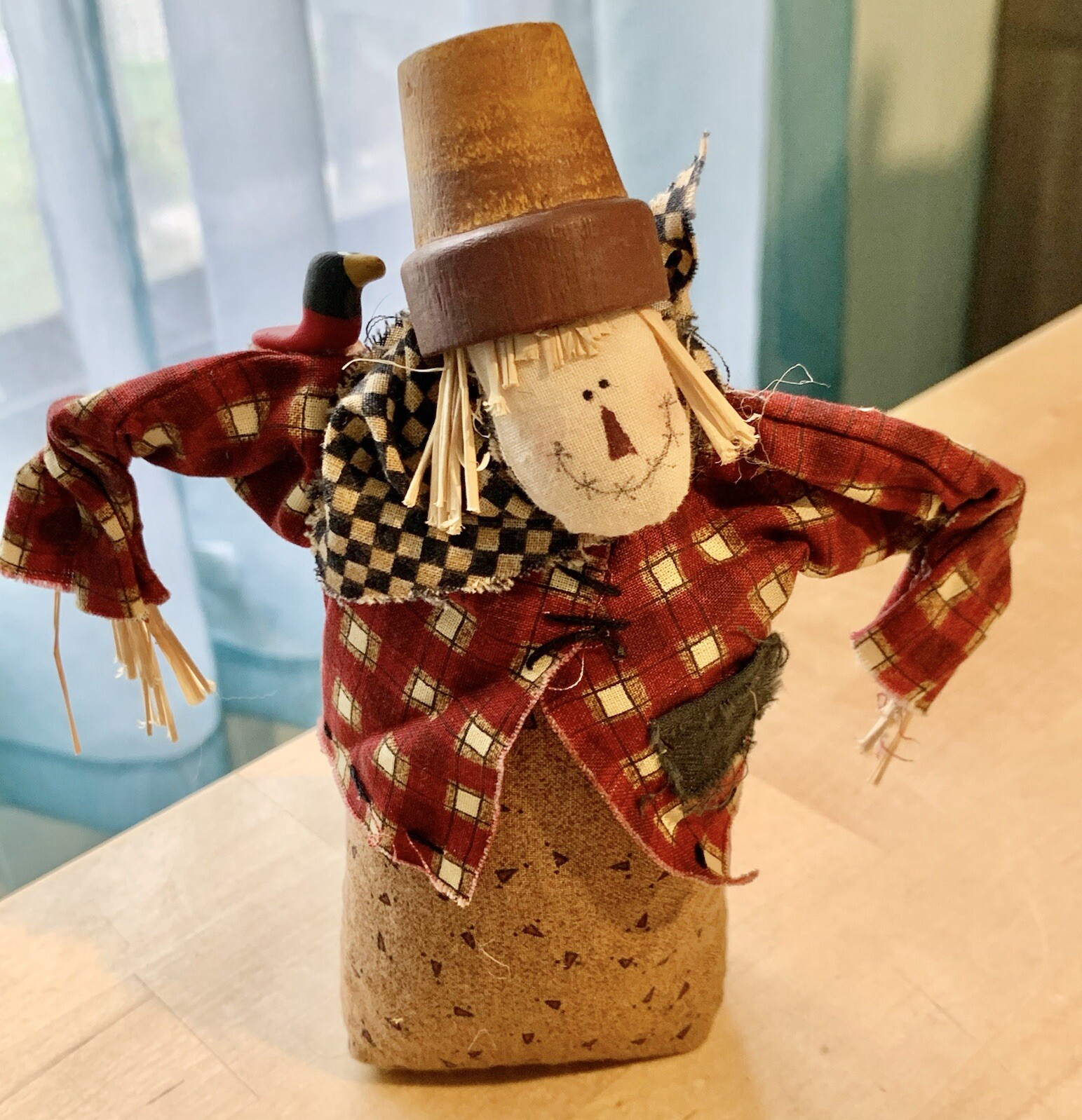 SUPER ADORABLE SMALL HANDCRAFTED SCARECROW DOLL Thanksgiving/ Fall/Autumn
