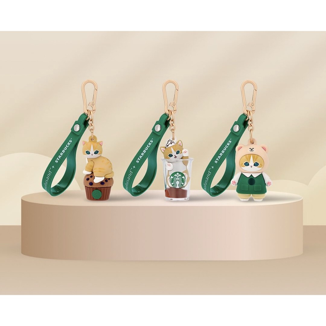 Mofusand x Starbucks Blind Box Keychain Complete Set New from Japan Mofusand x Starbucks Blind Box Keychain Complete Set New from Japan