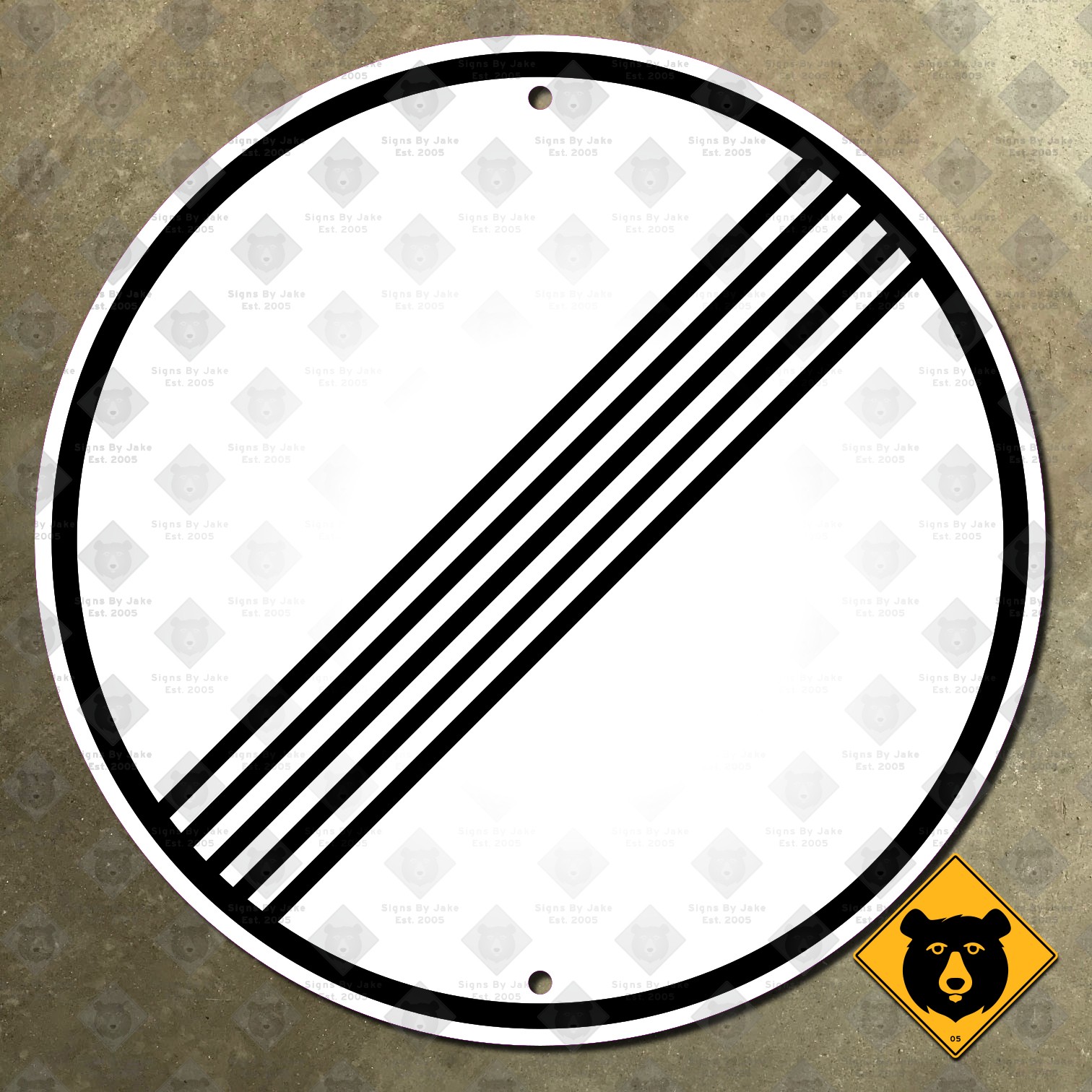 Germany End of all Restrictions Autobahn highway marker road sign circle 16x16