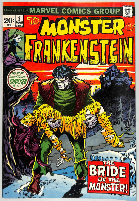 Monster of Frankenstein #2 1973 Marvel Bronze Age 1st Bride Mike Ploog VF 8.0 Monster of Frankenstein #2 1973 Marvel Bronze Age 1st Bride Mike Ploog VF 8.0