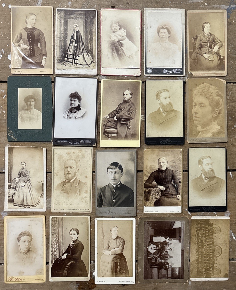 20 x CDV & Vintage Sepia Photos Job Lot