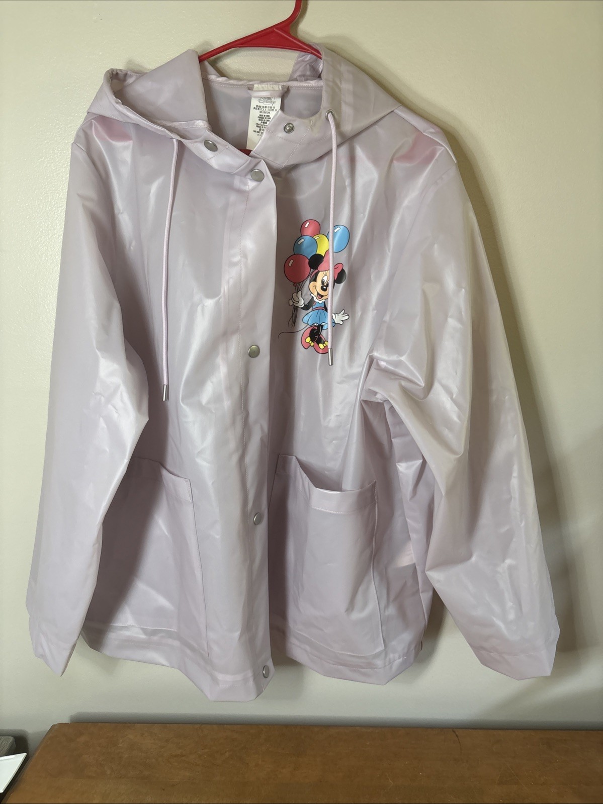 Disney Women\'s Classic Rain jacket Women XL Light Purple Minnie Mouse
