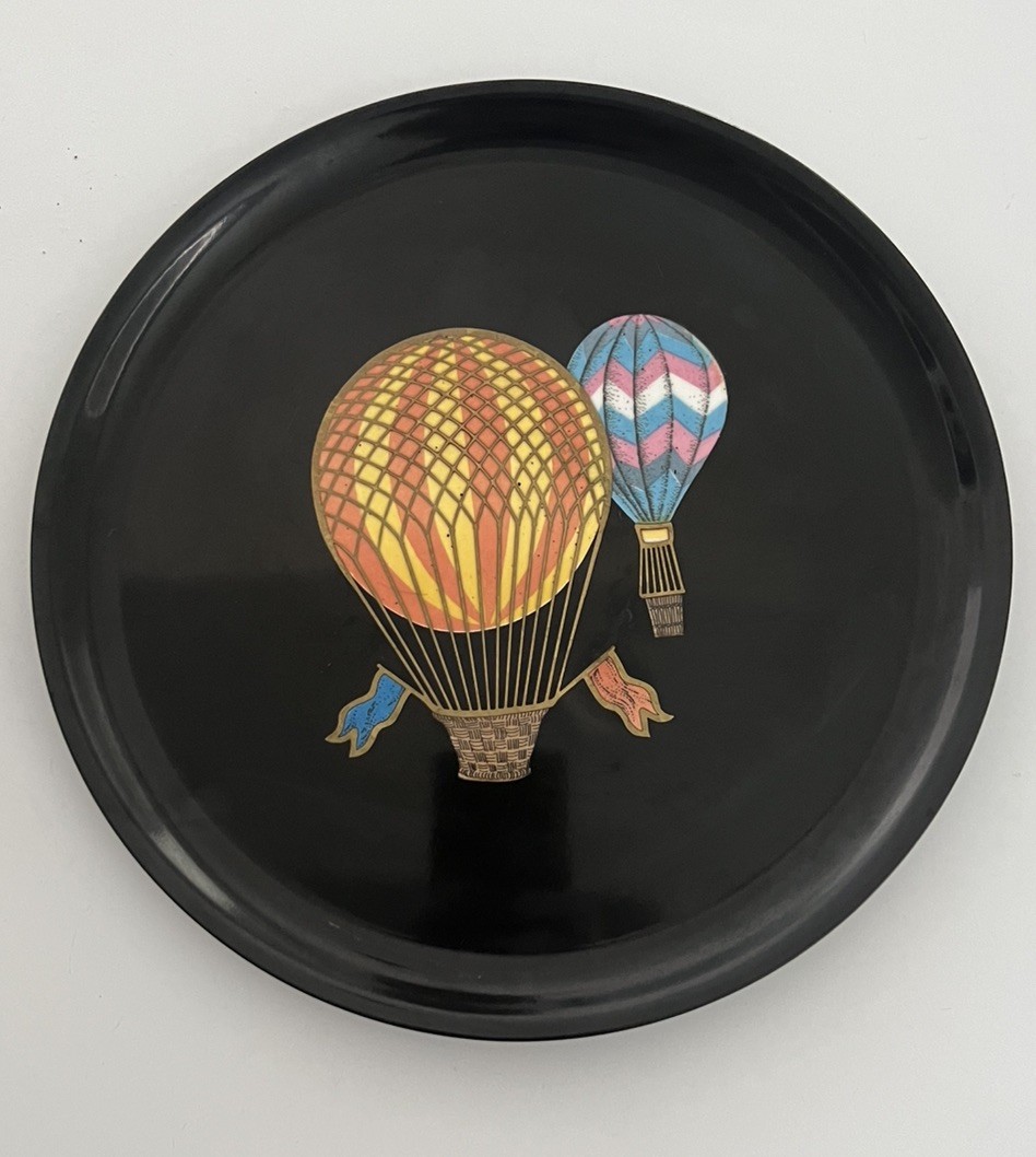 Vintage Mid-Century Couroc of Monterey Hot Air Balloon Serving Tray EUC Vintage Mid-Century Couroc of Monterey Hot Air Balloon Serving Tray EUC