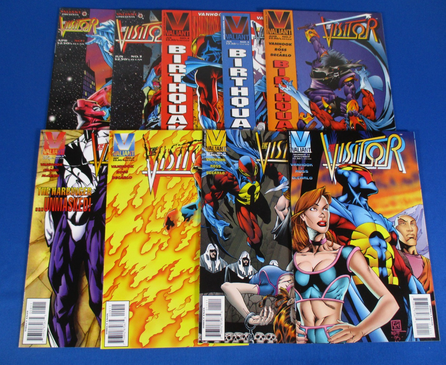 Valiant Presents The Visitor # 1 3 4 5 7 8 9 11 12 VF/NM 1994 Lot