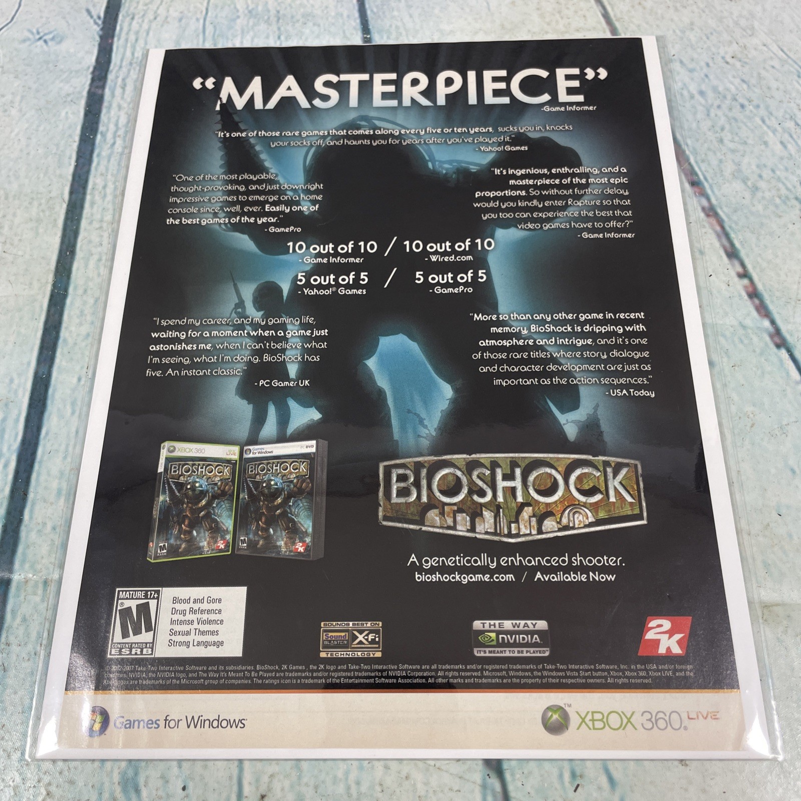 2008 Bioshock Video Game Print Ad/Poster Pinup Promo Art Magazine Page