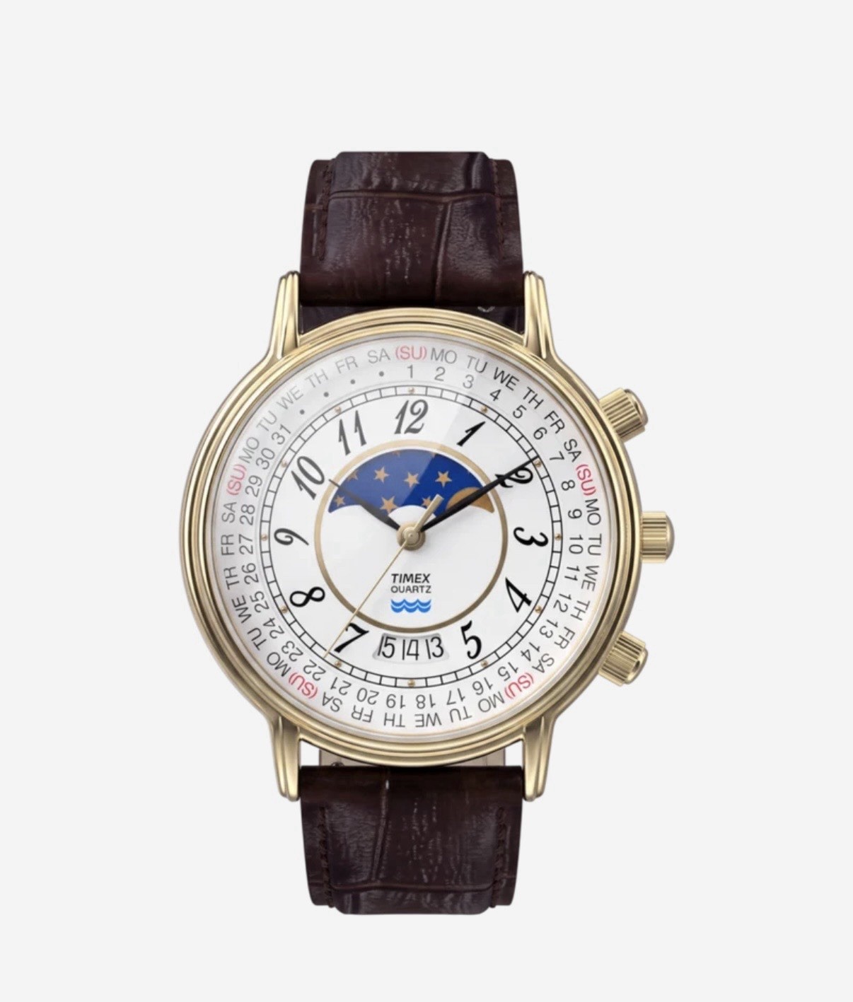 Timex 1990 Moon Phase Reissue37mm Leather Strap Watch vintage watch Timex 1990 Moon Phase Reissue37mm Leather Strap Watch vintage watch