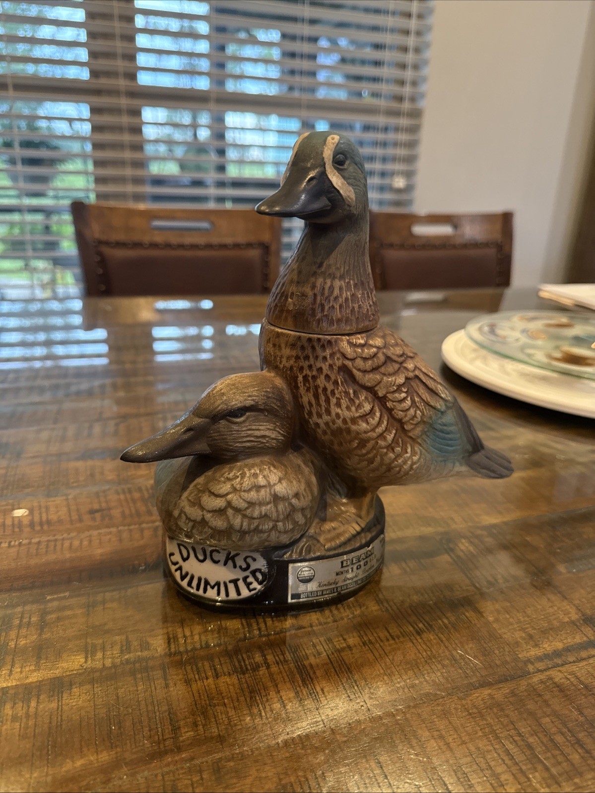 Jim Beam 1980 Ducks Unlimited Blue Winged Teal Decanter Empty