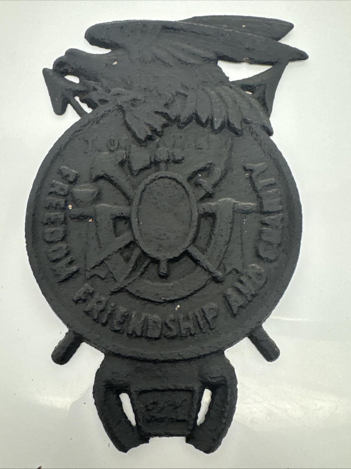 Improved Order of Red Men TOTE Cast Iron Plaque Indians Grave Marker IORM 1f5