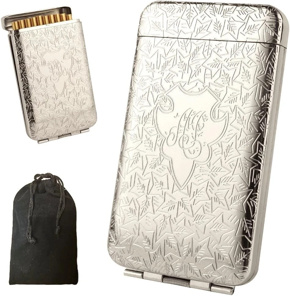 Vintage Peaky Blinders Cigarette Metal Case for 100\'s or Slim Size - Silver