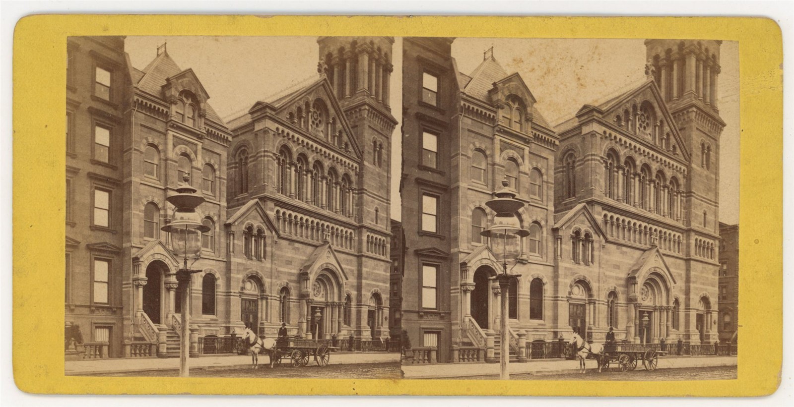 NEW YORK CITY STEREOVIEW - St Bartholomew\'s Church - Anthony 1870s